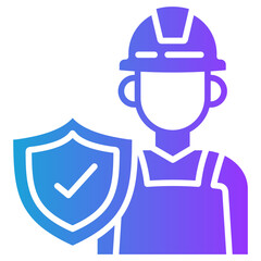 Operational Safety glyph gradient icon