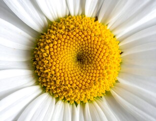 Close-up of a daisy's center