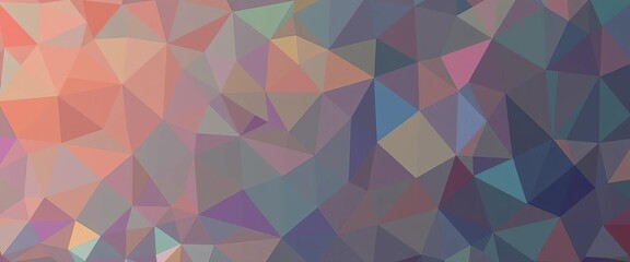 Fototapeta premium Abstract geometric triangle background, vibrant color palette, low-poly style, vector, gradient