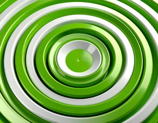 Concentric circles, green and white