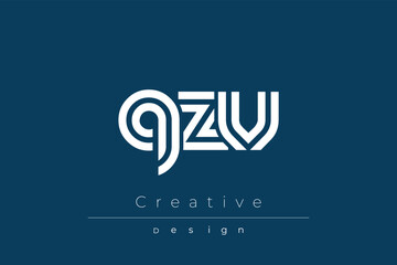 QZV Creative Unique Modern Letter Logo Design