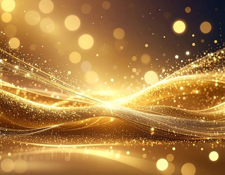 Golden Aureate Abstract Design