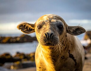 Close-up of a young sea lion