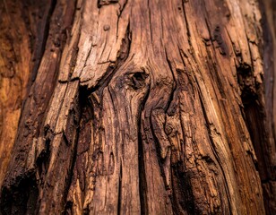 Close-up of aged, cracked wood