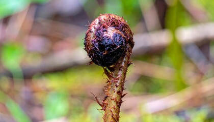 Close-up of a fern fiddlehead (1)