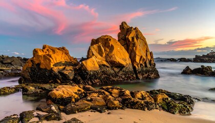 Coastal rocks at sunset (2)