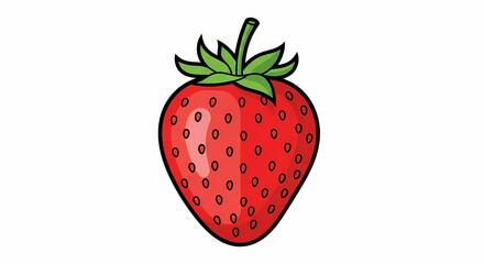 Fototapeta premium strawberry on white background