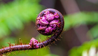 Close-up of a fern fiddlehead