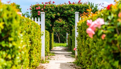 Rose garden walkway