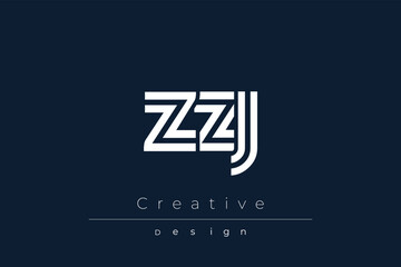 ZZJ Creative Unique Modern Letter Logo Design