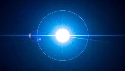 Bright starburst in dark blue space