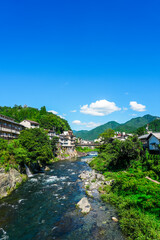 吉田川の自然風景 岐阜県郡上市