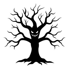 Scary tree silhouette