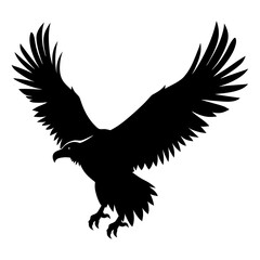 Flying vulture silhouette