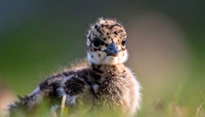 Close-up of a fluffy baby bird