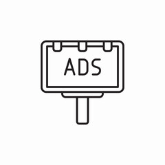 outdoor banner ad icon sign vector