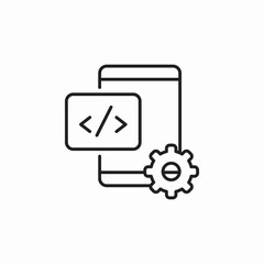 phone configuration icon sign vector