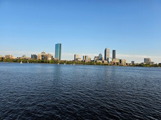 Obraz premium Boston Skyline over the Charles River, Massachusetts
