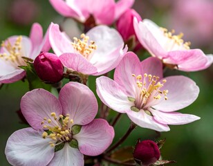 Close-up of delicate pink blossoms