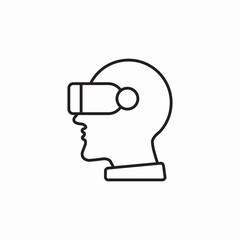 vr glasses ar icon sign vector