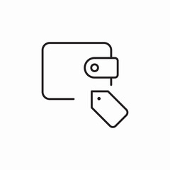 wallet price tag icon sign vector