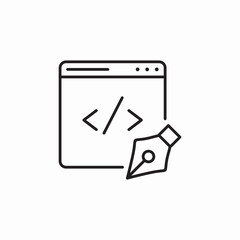 web programming edit icon sign vector