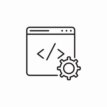 web programming configuration icon sign vector