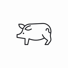 pig animal icon sign vector