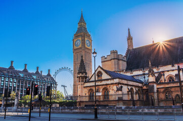 Obraz premium Westminster Architecture and Big Ben at sunrise in UK