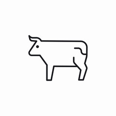 bull animal icon sign vector