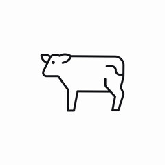 cow farm animal icon sign vector