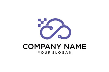 Infinity symbol with female sign Template Design Vector.