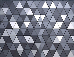 Geometric Pattern of Triangles with Reflective Surfaces and Shadows