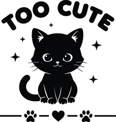 TOO CUTE | Kawaii Cat Streetwear, Cute Kitty Tees & Hoodies