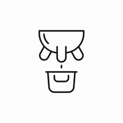 milk cow icon sign vector