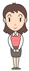 ビジネスウーマンのイラスト - オフィスレディ・働く女性・事務員