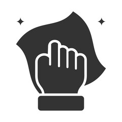 Cleaning Icon Glyph Style. Vector Illustration Design