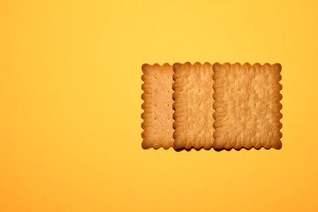 cookies on a yellow background