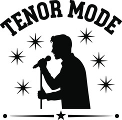 Tenor Mode Logo – Tenor Singer Silhouette Emblem for Choir, Concert  Apparel