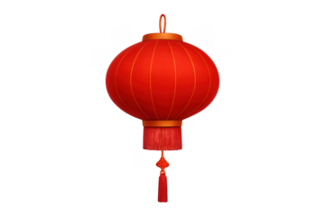 Red chinese lantern bringing festive celebration decoration