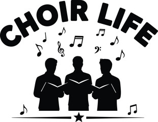 Choir Life Logo – Vocal Ensemble Emblem for Apparel & Merch
