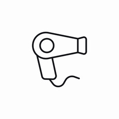 hair dryer bathroom icon sign vector