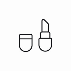 lipstick lips makeup icon sign vector