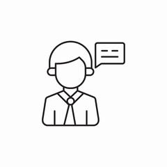 news anchor speech icon sign vector