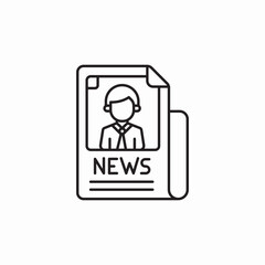 newspaper news icon sign vector