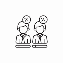 vote members statistics percentage icon sign vector