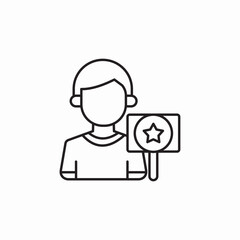 vote strike banner icon sign vector