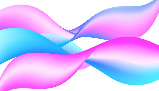 Abstract flowing shapes in vibrant colors