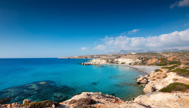 Landscape With Vrisoudia Beach Paphos Cyprus