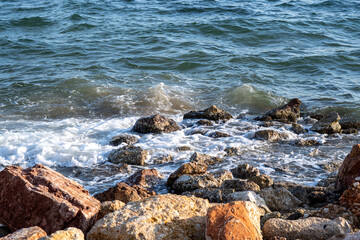 waves on the rocks